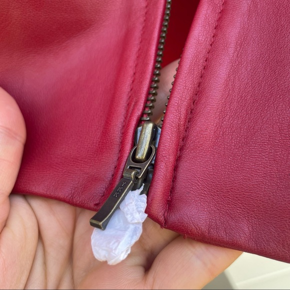 NWT Pendleton red wool and leather zip up jacket size M - Picture 7 of 15